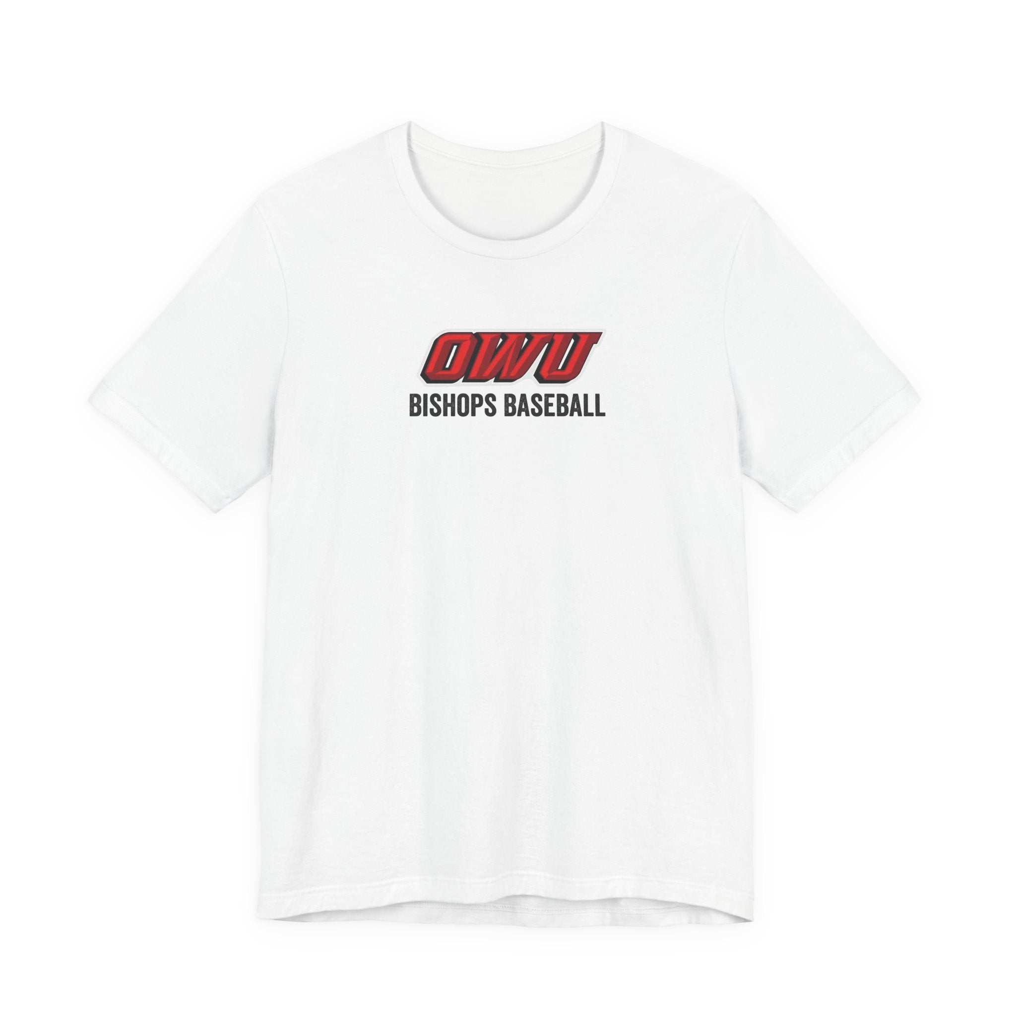Adult Unisex Classic OWU Bishops Baseball Graphic Short Sleeve Soft Tee