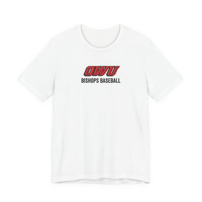 Adult Unisex Classic OWU Bishops Baseball Graphic Short Sleeve Soft Tee