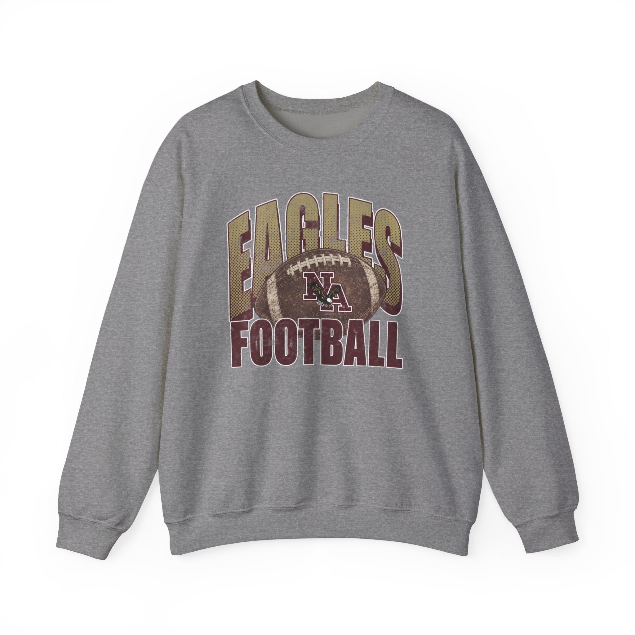 Adult Unisex New Albany First-Down Distressed Football Graphic Sweatshirt