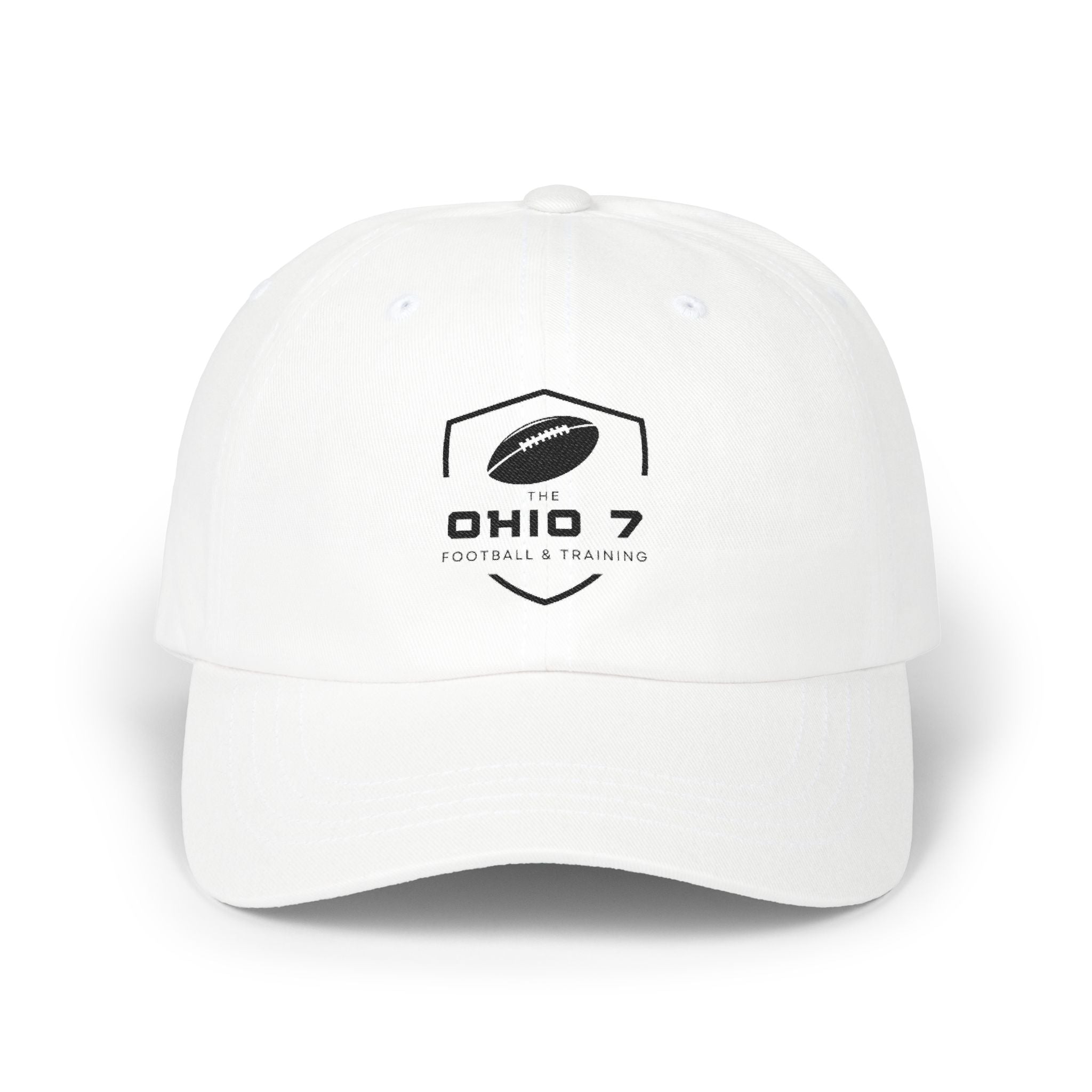 Adult Unisex The Ohio 7 Black Embroidered Logo Dad Cap