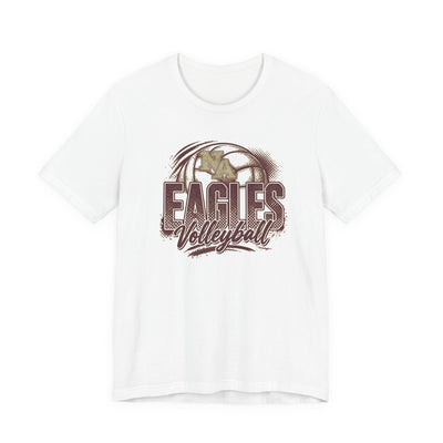 Adult Unisex New Albany Eagles Ombre Volleyball Graphic Short Sleeve Soft Tee