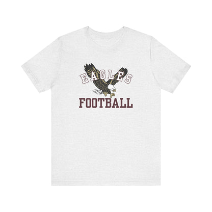 Adult Unisex Flying Football Eagle Graphic Short Sleeve Soft Tee