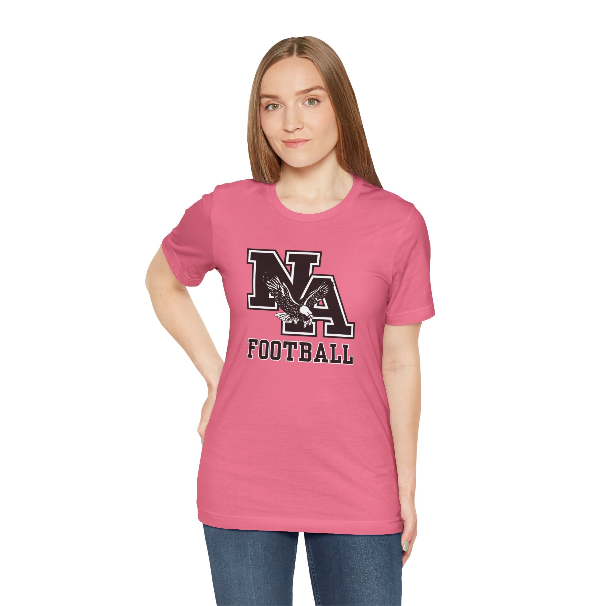 Adult Unisex Classic Logo Black Football Graphic Short Sleeve Soft Tee