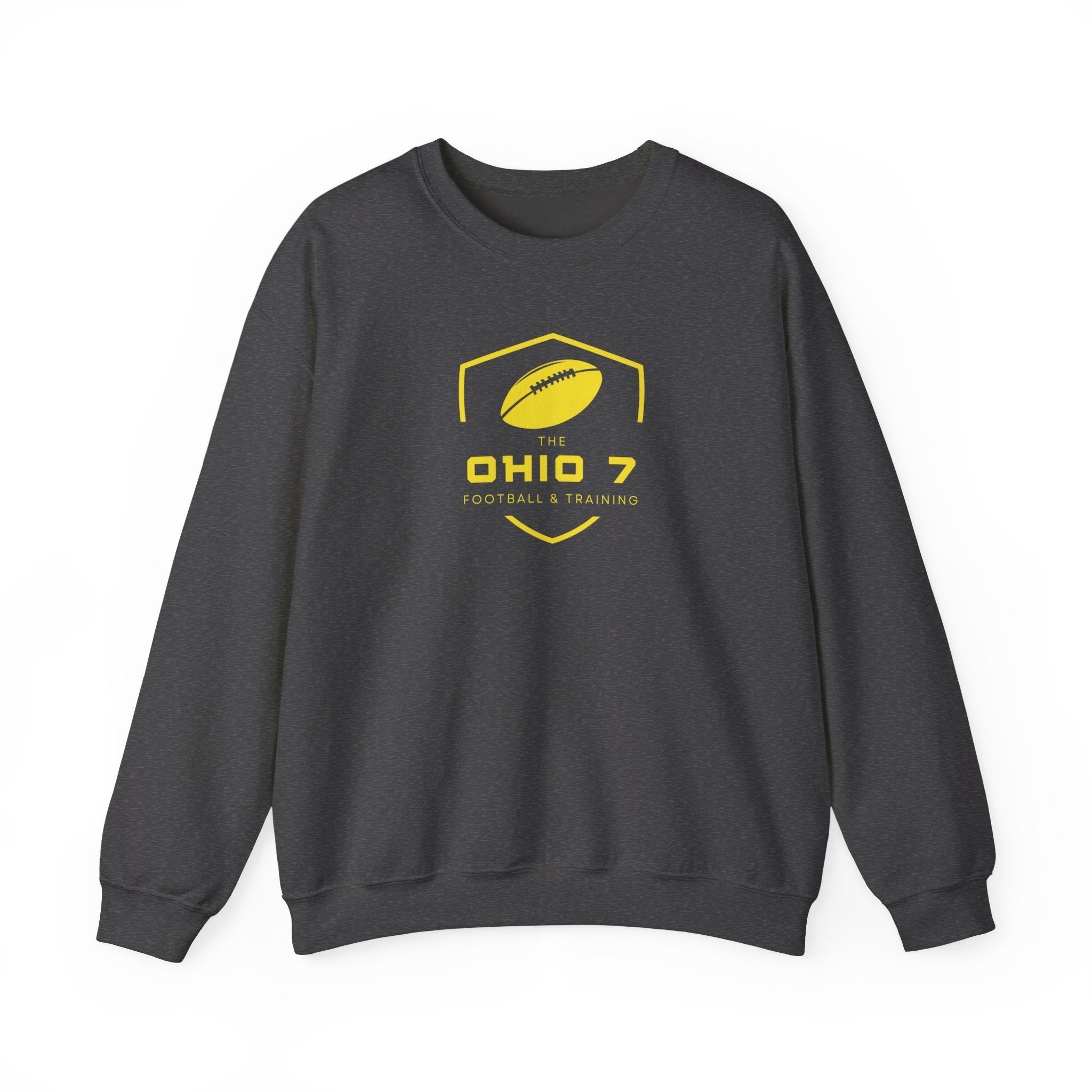 Adult Unisex The Ohio 7 Yellow Logo Gildan Heavy Blend Crewneck Sweatshirt