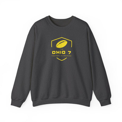 Adult Unisex The Ohio 7 Yellow Logo Gildan Heavy Blend Crewneck Sweatshirt