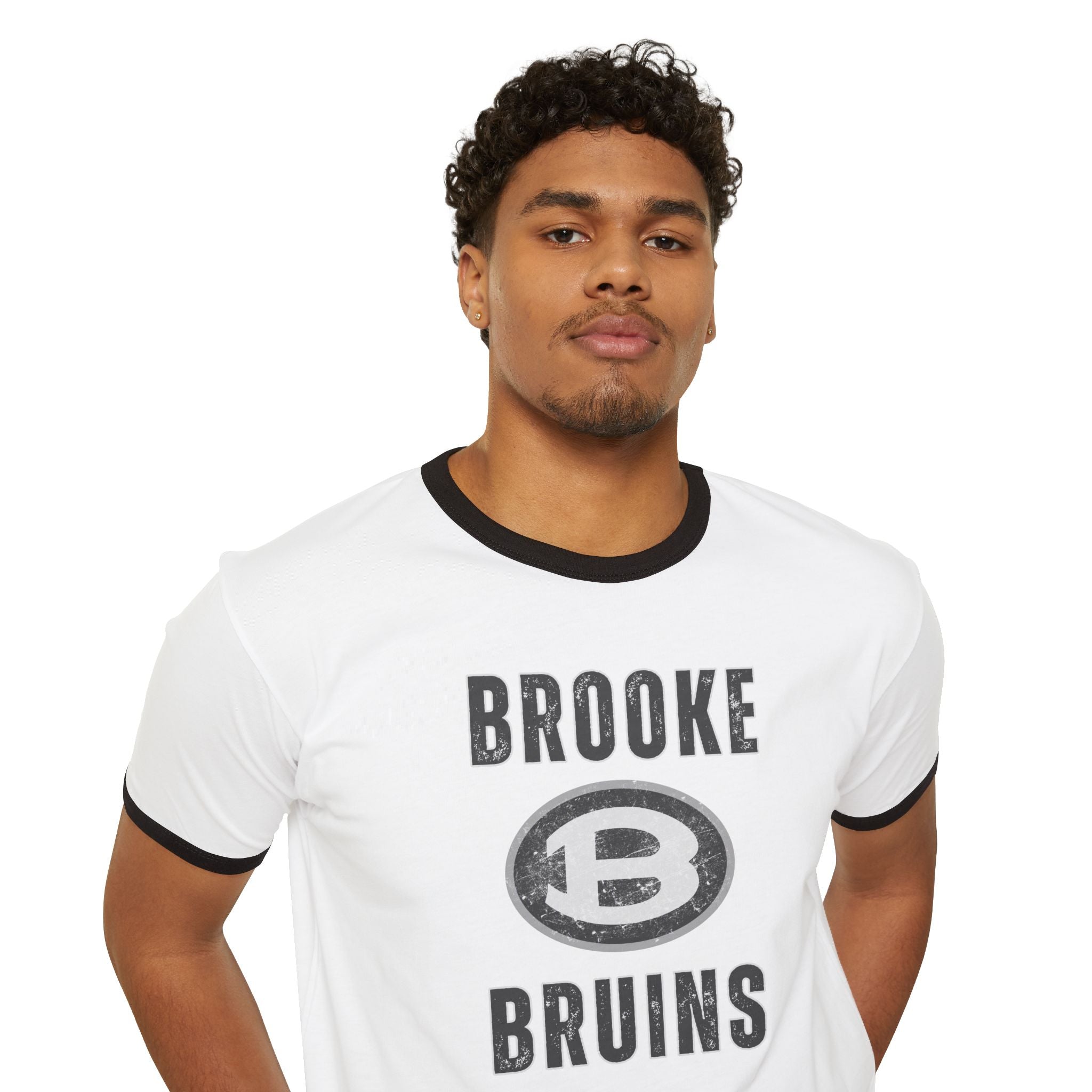 Adult Unisex Brooke Bruins Vintage Distressed Graphic Short Sleeve Ringer Tee