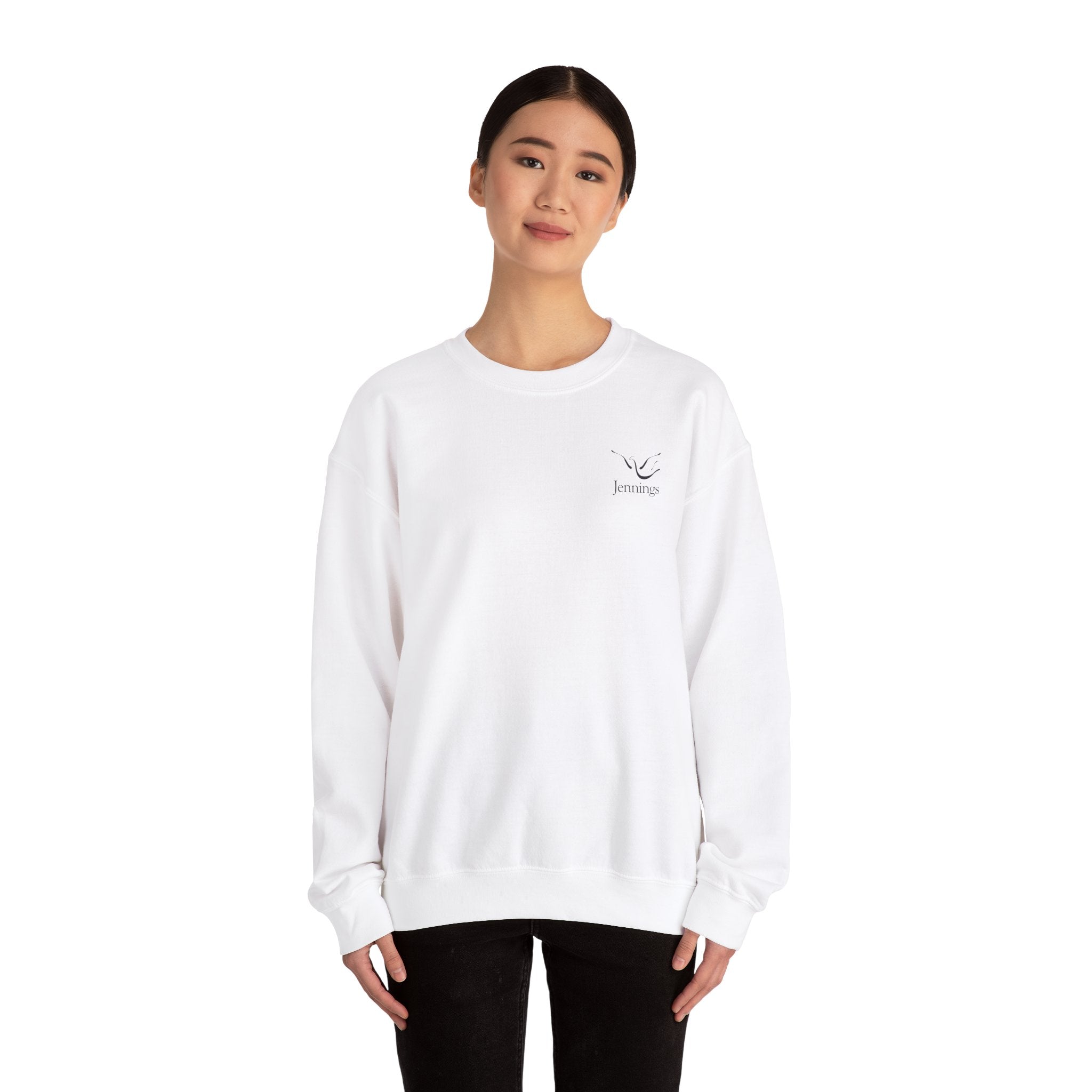 Adult Unisex Heavy Blend Sweatshirt - Black Jennings Logo