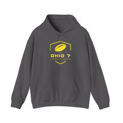 Adult Unisex The Ohio 7 Yellow Logo Gildan Heavy Blend Hoodie