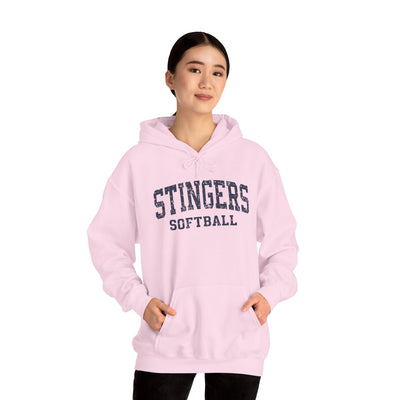 Adult Unisex Stingers Softball Vintage Distressed Graphic Hoodie
