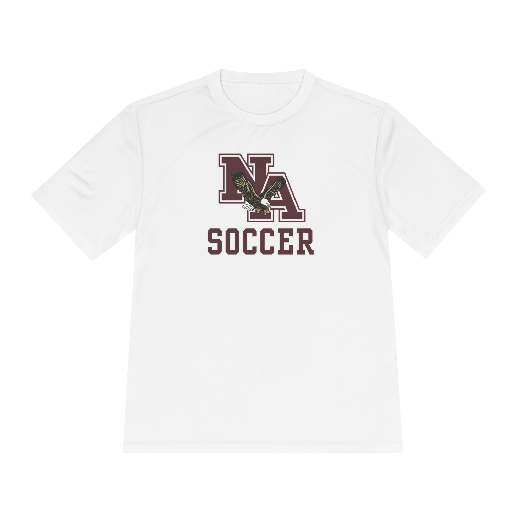Adult Unisex New Albany Classic Maroon Soccer Logo Graphic Sport-Tek Competitor Performance Tee