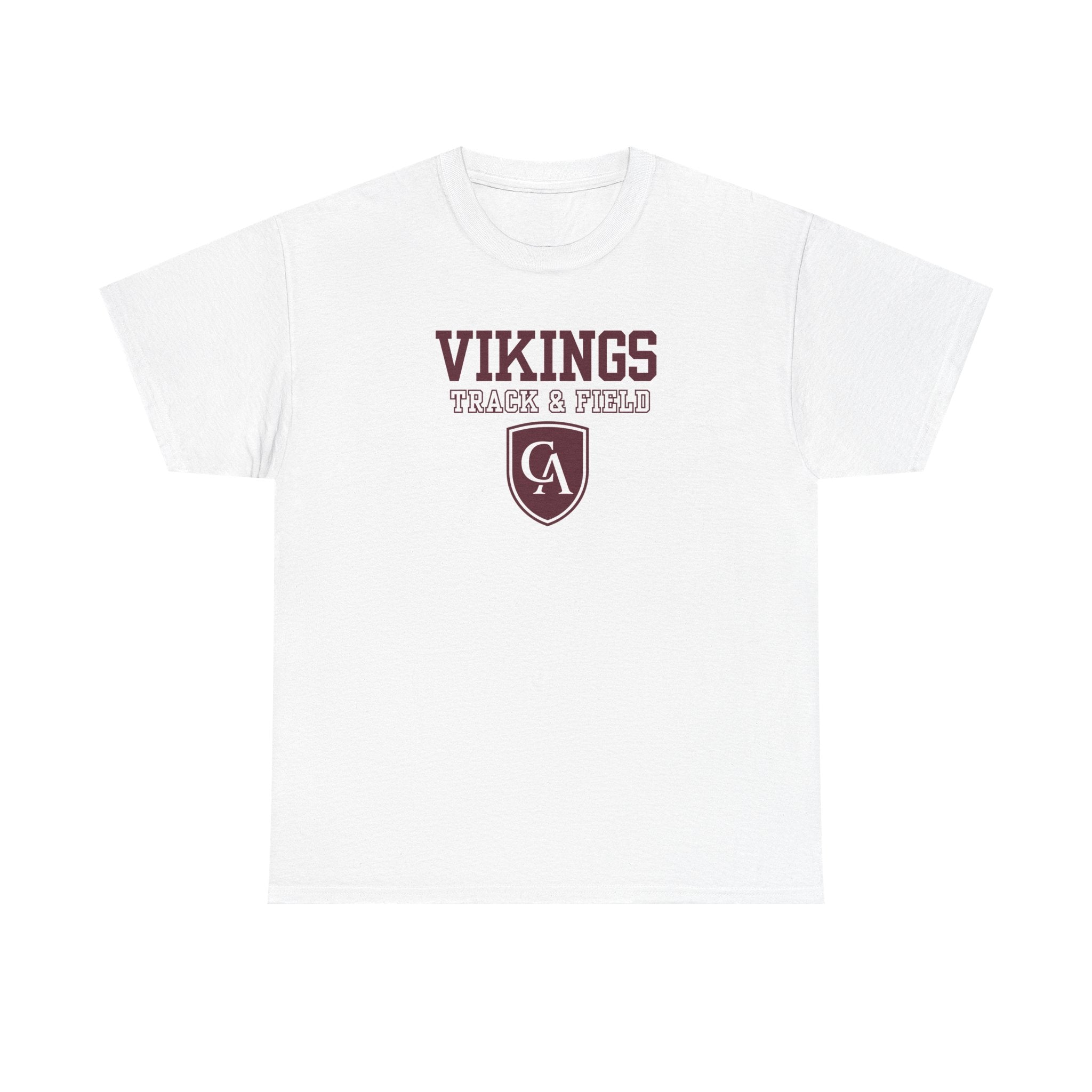 Adult Unisex Columbus Academy Vikings Track & Field Graphic Short Sleeve Gildan Heavy Tee
