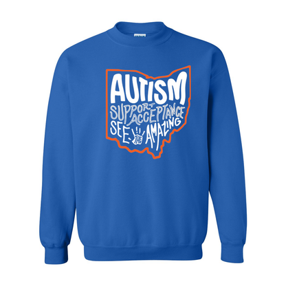 Adult Unisex "Autism See The Amazing" Bridgeway Graphic Crewneck Sweatshirt