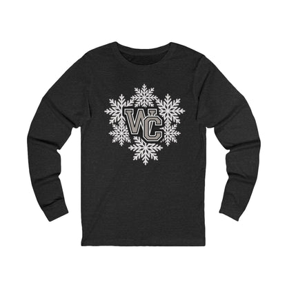 Adult Unisex Westerville Central Spirited Snowflake Graphic Long Sleeve Soft Tee