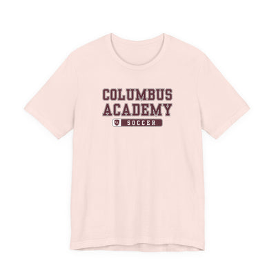 Adult Unisex Columbus Academy Soccer Graphic Short Sleeve Bella + Canvas Soft Tee