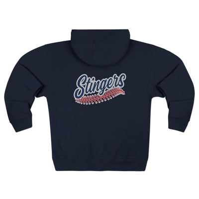 Adult Unisex Stingers Softball Graphic Full-Zip Hooded Sweatshirt Jacket