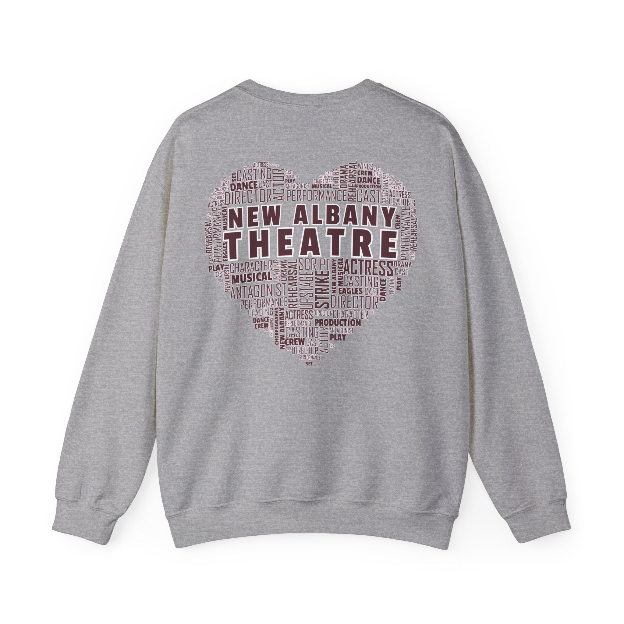 Adult Unisex New Albany Theatre Heart Graphic Sweatshirt