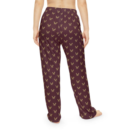 Women's Pajama Pants with Allover Band Eagle Print