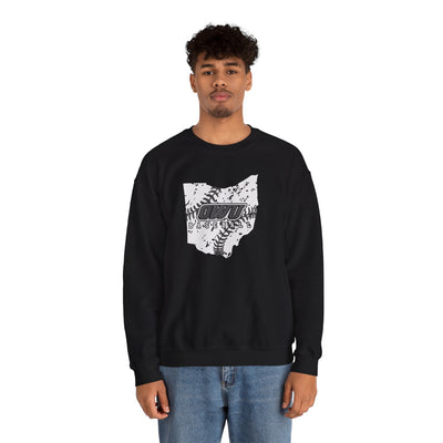 Adult Unisex OWU Baseball Stitches Distressed Ohio Graphic Sweatshirt
