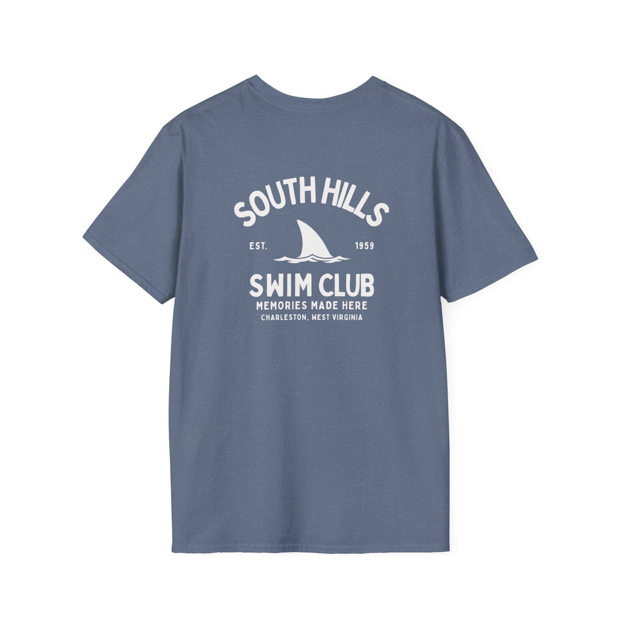 Adult Unisex South Hills Swim Club Heritage Graphic Short Sleeve Gildan Softstyle Tee