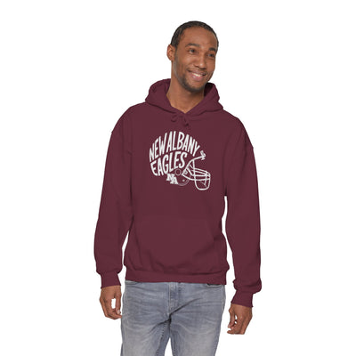 Adult Unisex New Albany Vintage Vibes Football Helmet Graphic Hoodie