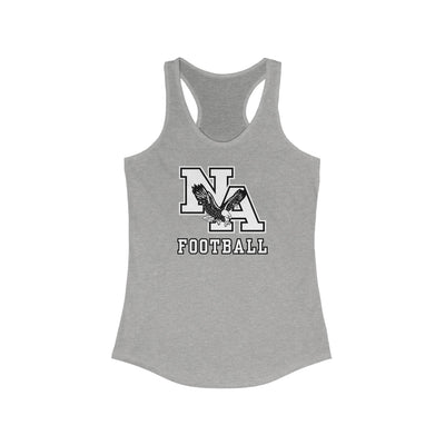 Women's Classic Logo White Football Graphic Racerback Tank