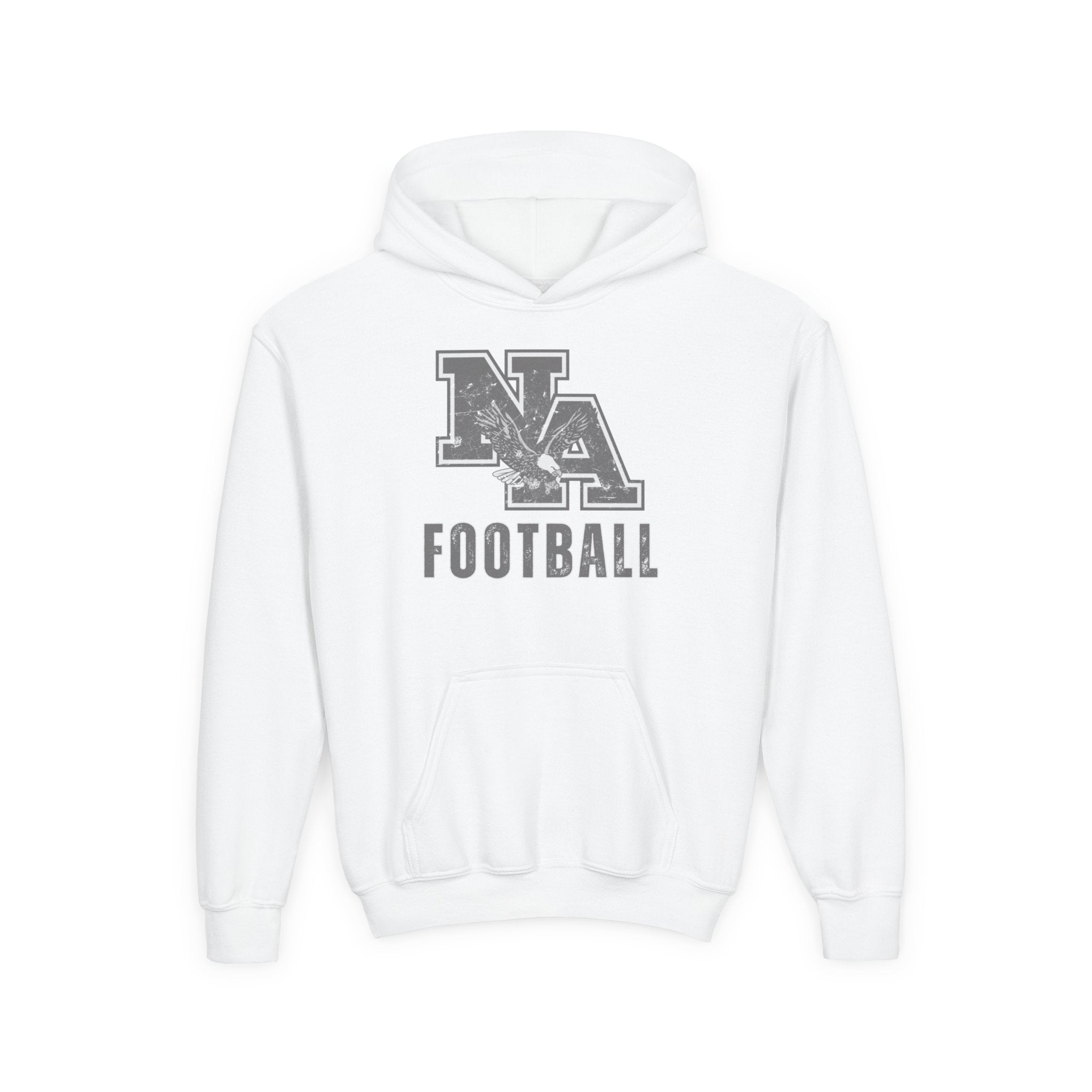 Youth Distressed Vintage Football Logo Graphic Hoodie