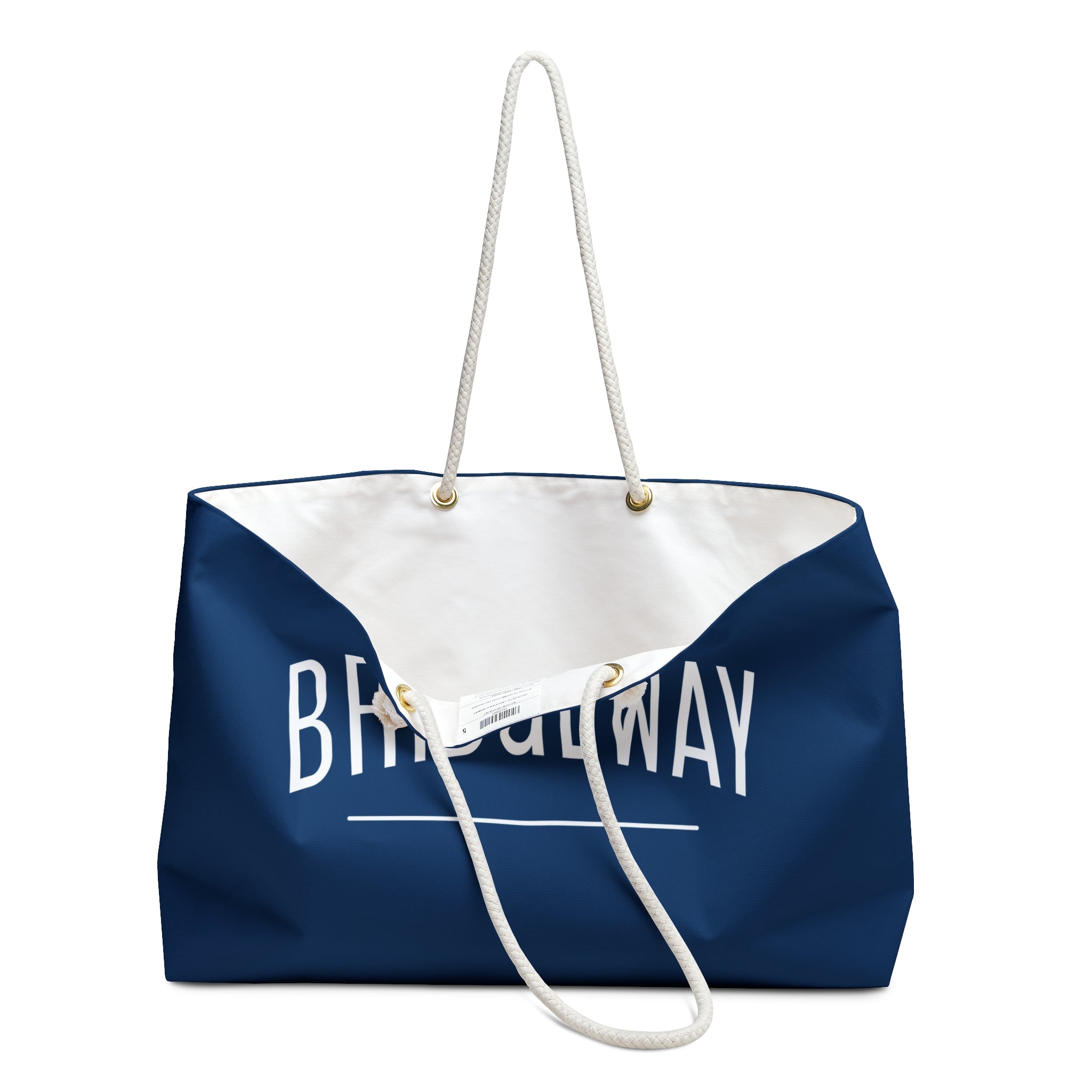 Bridgeway Classic Logo Large Navy and White Tote