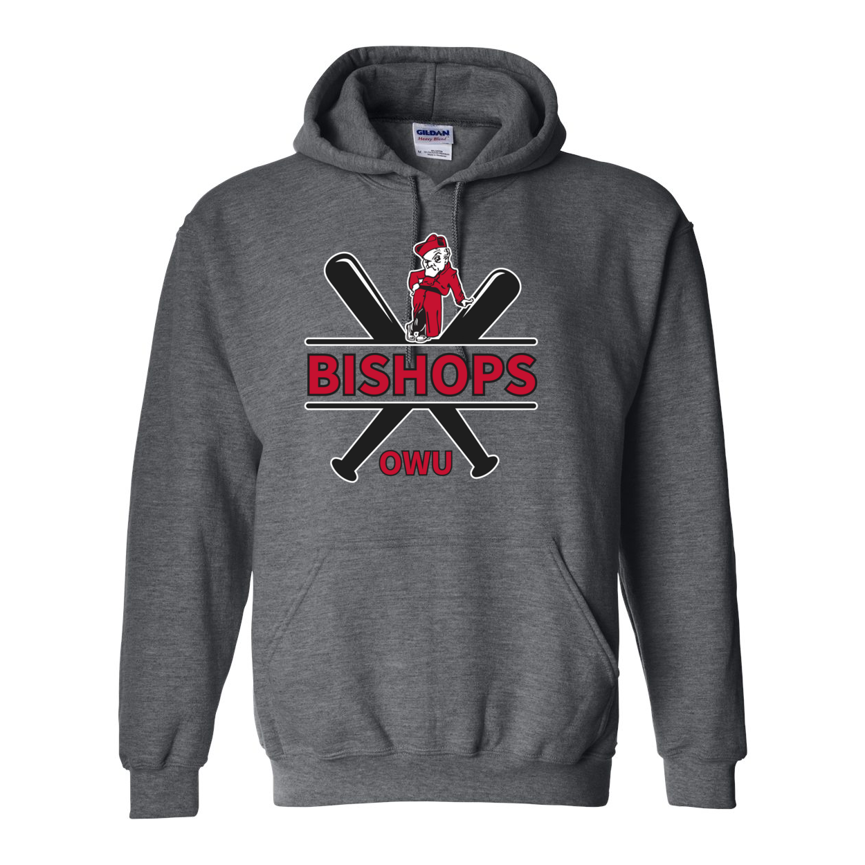 Adult Unisex Bishops Baseball Crossbat Graphic Hoodie - Ohio Wesleyan University