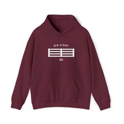 Adult Unisex City Fence Graphic Hoodie - New Albany