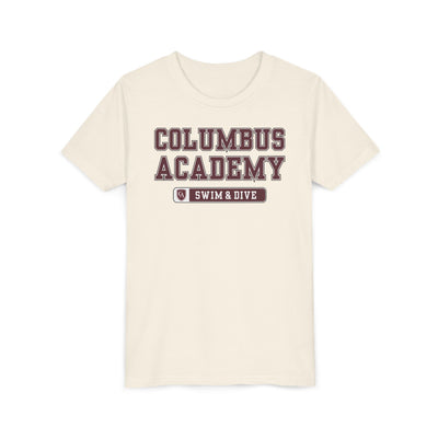 Youth Columbus Academy Swim & Dive Graphic Short Sleeve Bella + Canvas Soft Tee