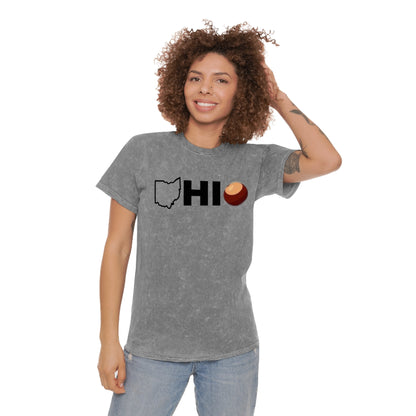 Adult Unisex Ohio Graphic Mineral Wash Short Sleeve Graphic Tee
