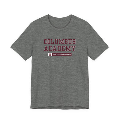 Adult Unisex Columbus Academy Athletic Performance Graphic Short Sleeve Bella + Canvas Soft Tee