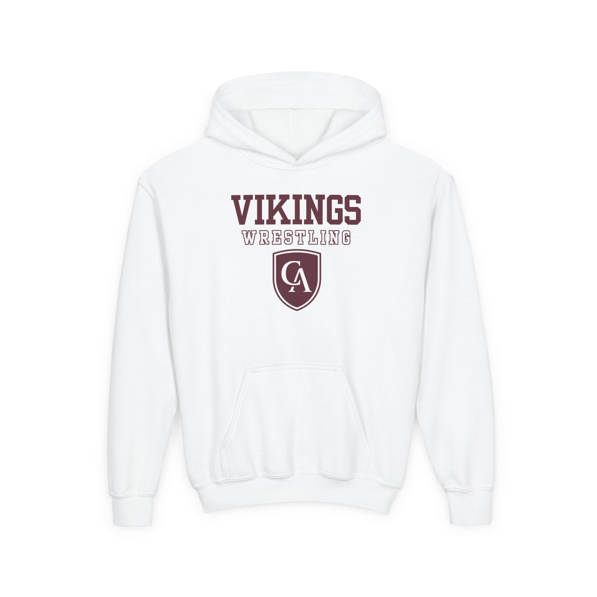 Youth Columbus Academy Vikings Wrestling Graphic Gildan Heavy Blend Hoodie