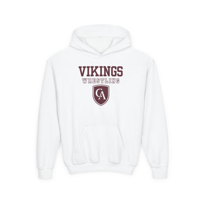 Youth Columbus Academy Vikings Wrestling Graphic Gildan Heavy Blend Hoodie