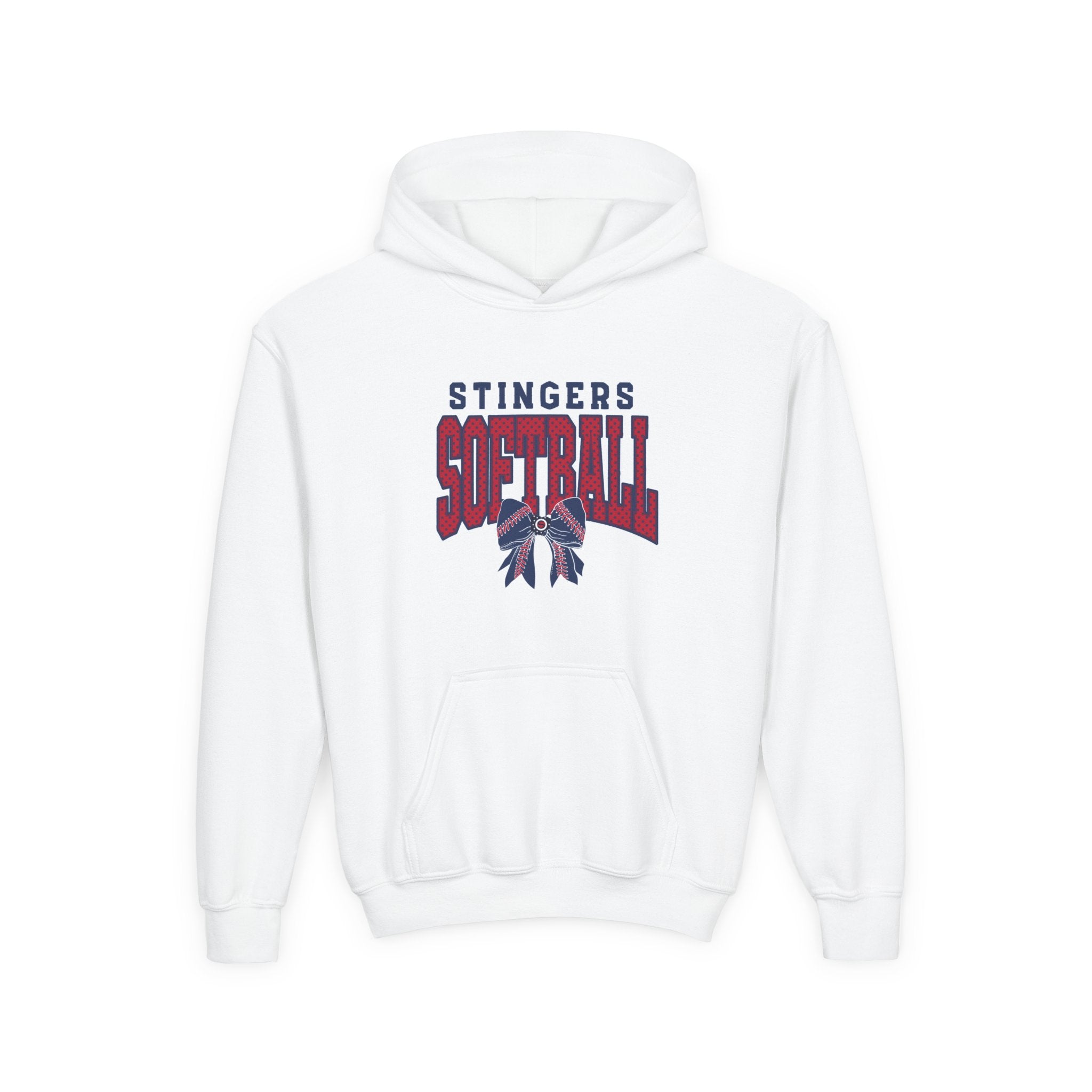 Youth Stingers Softball Stitched Bow Graphic Hoodie