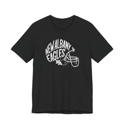 Adult Unisex New Albany Vintage Vibes Football Helmet Graphic Short Sleeve Soft Tee