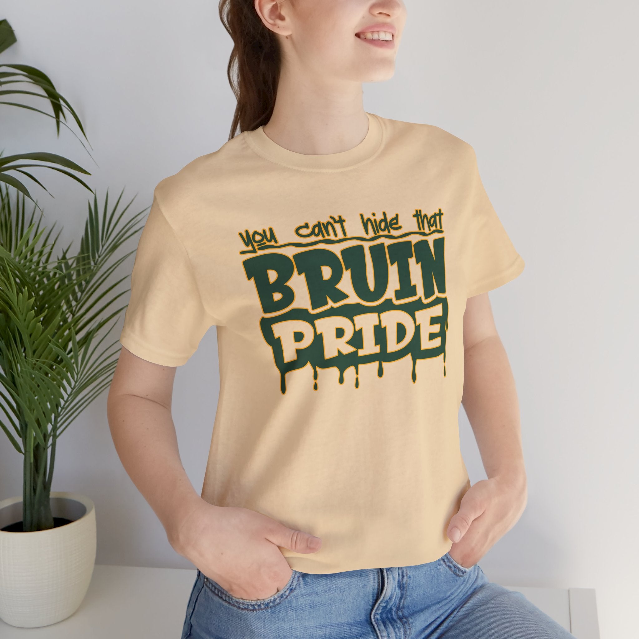 Adult Unisex Bruin Pride Drip Graphic Short Sleeve Soft Tee