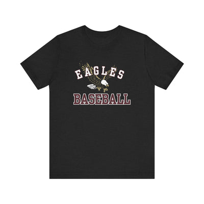 Adult Unisex Flying Baseball Eagle Graphic Short Sleeve Soft Tee
