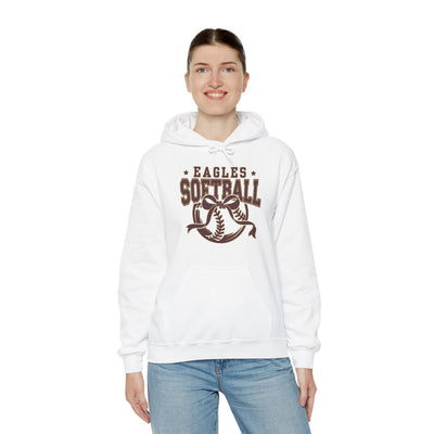 Adult Unisex New Albany Eagles Softball Spirit Bow Graphic Hoodie