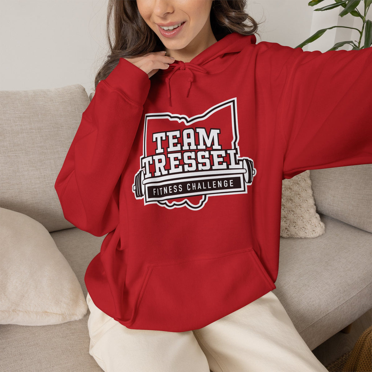Adult Unisex Team Tressel Fitness Challenge Graphic Hoodie