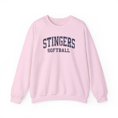 Adult Unisex Stingers Softball Vintage Distressed Graphic Sweatshirt