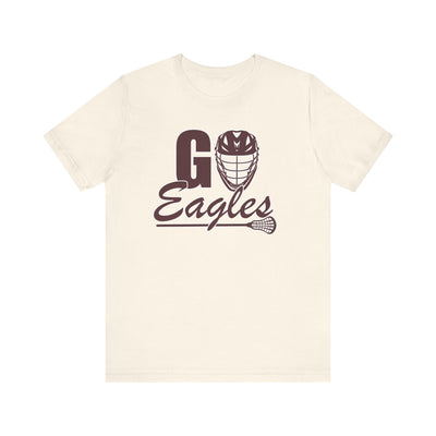 Adult Unisex Go Eagles Lacrosse Graphic Short Sleeve Soft Tee