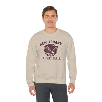 Adult Unisex New Albany Eagles Basketball Vintage Victory Graphic Sweatshirt
