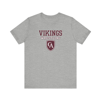 Adult Unisex Columbus Academy Vikings Wrestling Graphic Short Sleeve Bella + Canvas Soft Tee