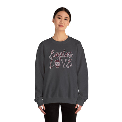 Adult Unisex Eagles Lacrosse Love Graphic Sweatshirt