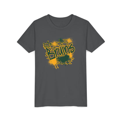 Youth Bruins Spray Painted Spirit Graphic Short Sleeve Soft Tee