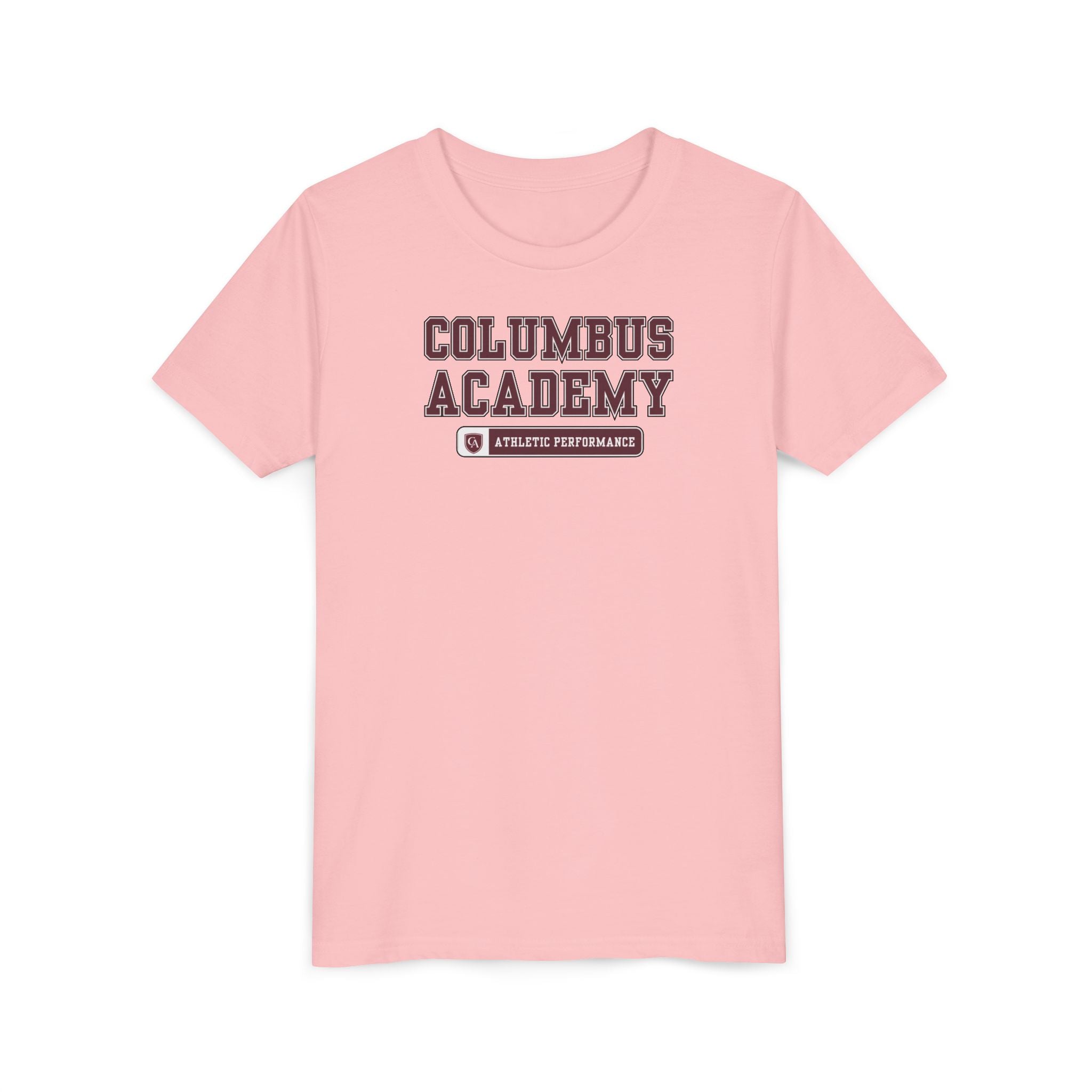 Youth Columbus Academy Athletic Performance Graphic Short Sleeve Bella + Canvas Soft Tee