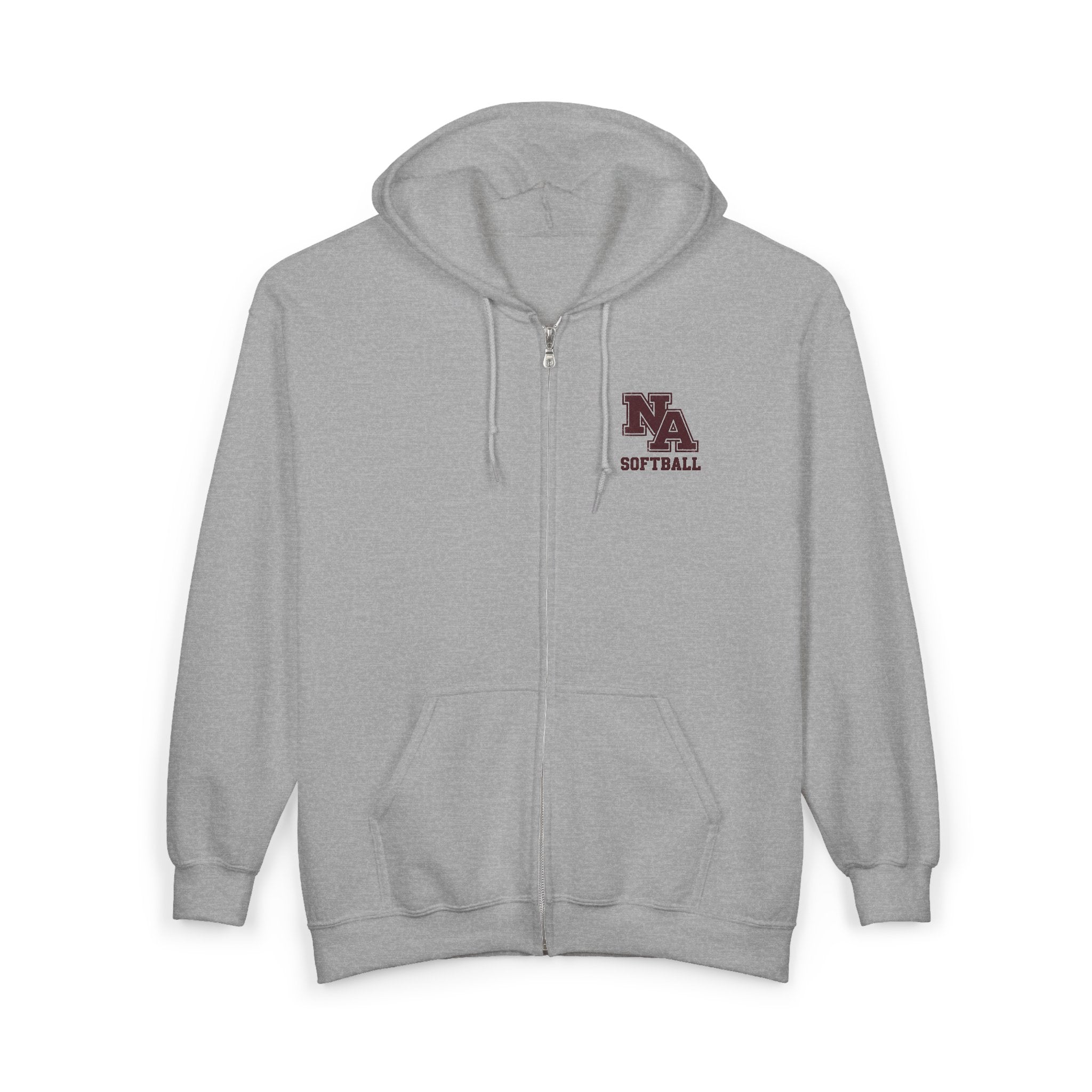 Adult Unisex New Albany Softball Vintage Vibes Distressed Graphic Full-Zip Sweatshirt