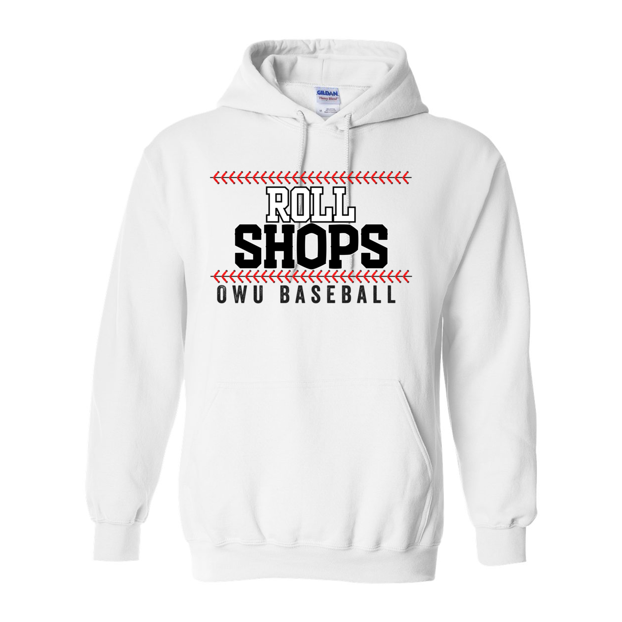 Adult Unisex OWU Roll Shops Baseball Graphic Hoodie - Ohio Wesleyan University