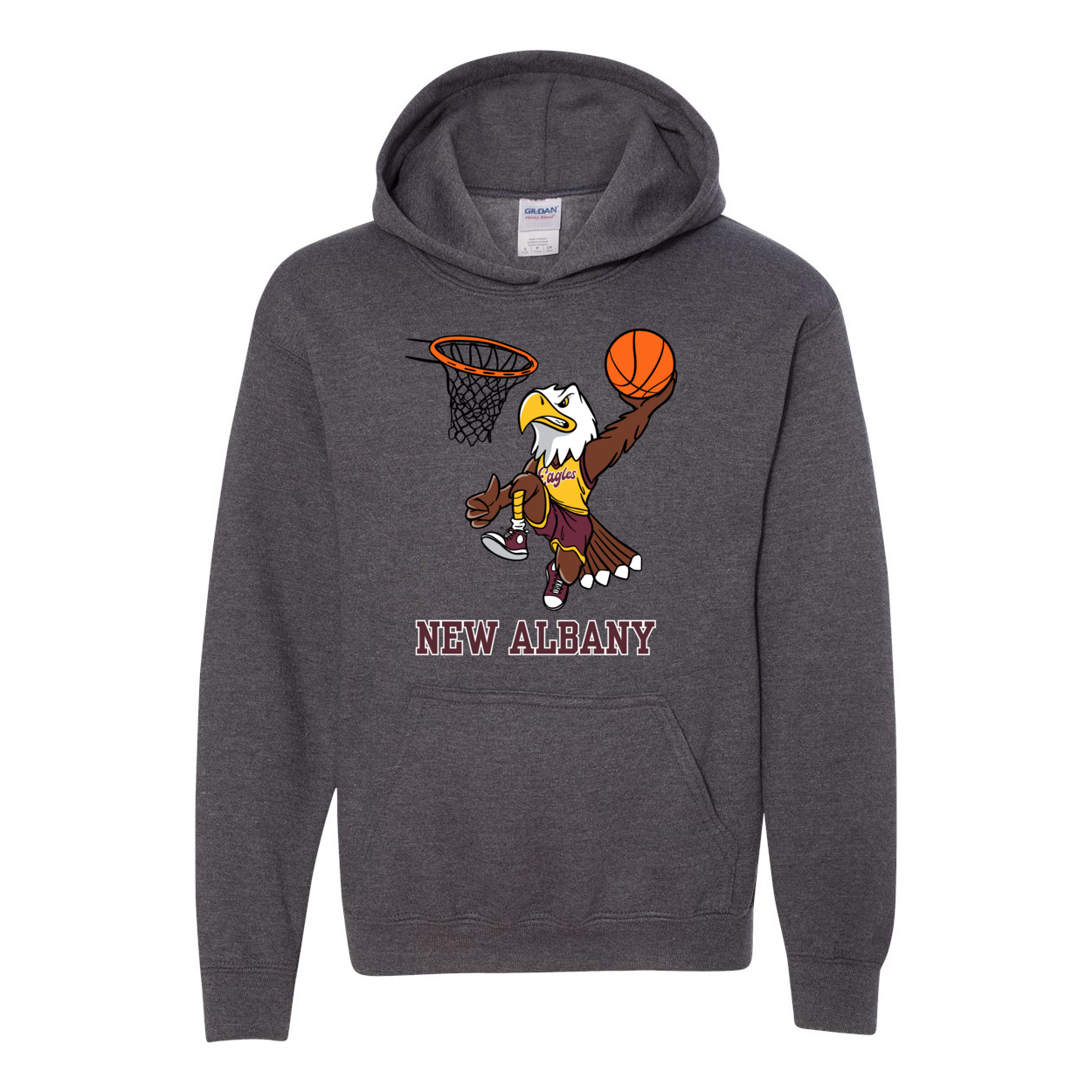 Youth Vintage Dunking Eagle Graphic Hoodie